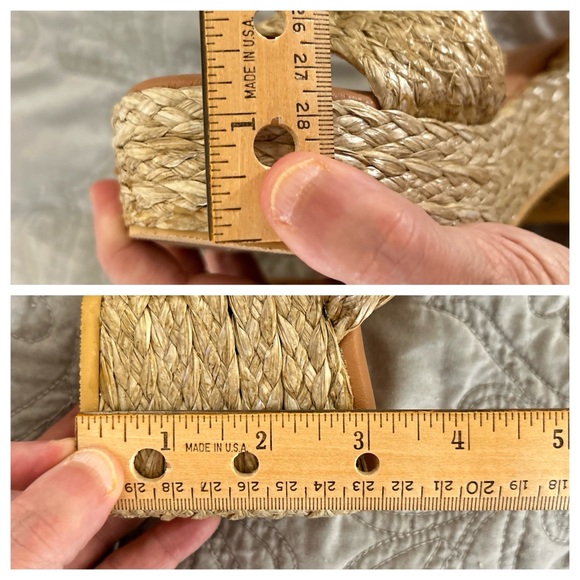 NWOT Beach by Matisse Ocean Ave Raffia Platform Sandals Slides Size 8 - Picture 12 of 12